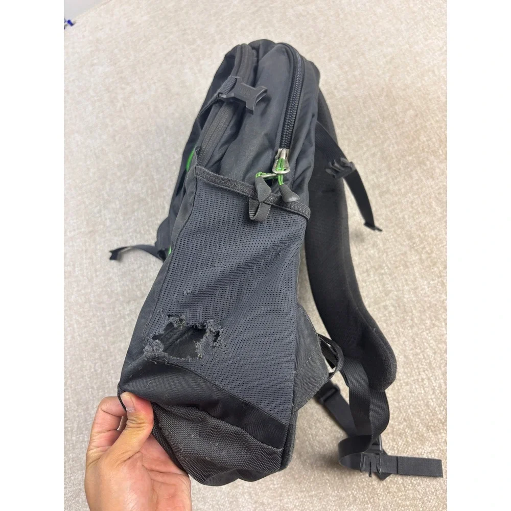 The North Face Borealis Backpack Black Lime Green FlexVent Laptop Bag